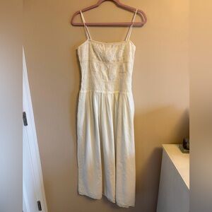 Zara Cream Maxi Dress with Delicate Straps